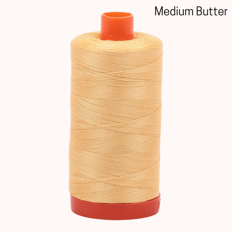 Aurifil 50wt Mako Medium Butter Cotton Large Spool 85a35931 b209 4a3c bcc9 a25fb7655344