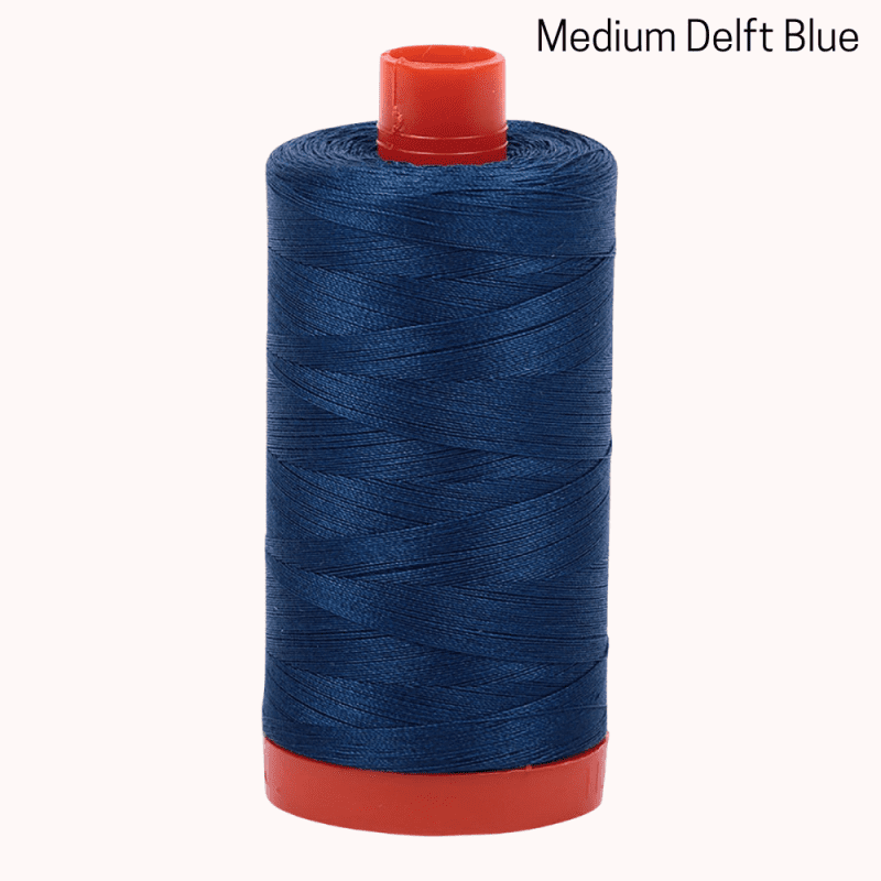 Aurifil 50wt Mako Medium Delft Blue Cotton Large Spool ba97b5e5 25e2 4f1f 8dda fa6126333d29