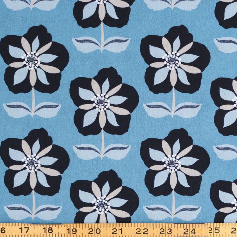 true fabrics by the yard fbty breakfast nook blue